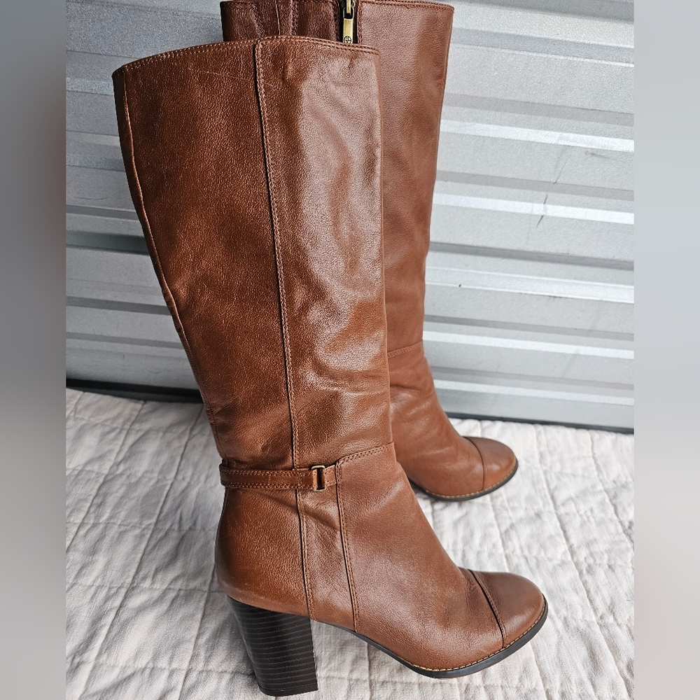 Giani bermini Shoes Womens 11M Heels Knee High Tall Brown Zip - Picture 4 of 12